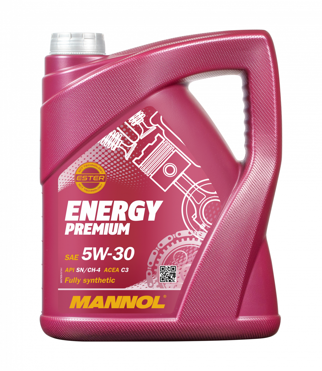 Масло моторное Mannol Energy Premium, 5w30,  синтетика, 5л