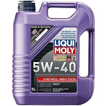 масло моторное liqui moly, 5w40, синтетика, 5л