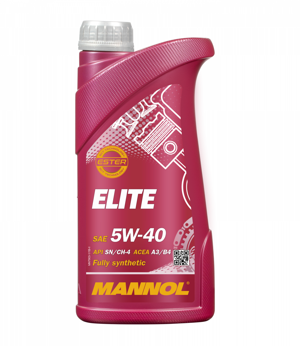 Масло моторное Mannol Elite, 5w40, синтетика, 1л