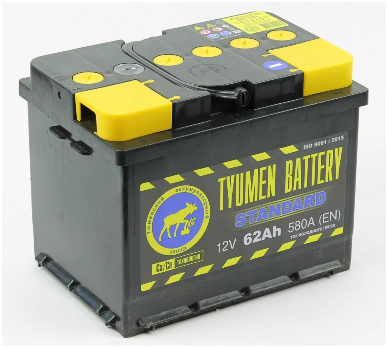 АКБ 62 а/ч "TYUMEN BATTERY" STANDARD, 580А, обратная полярность