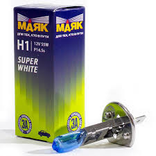 Автолампа H1 "Маяк" Super White, 12V, 55W