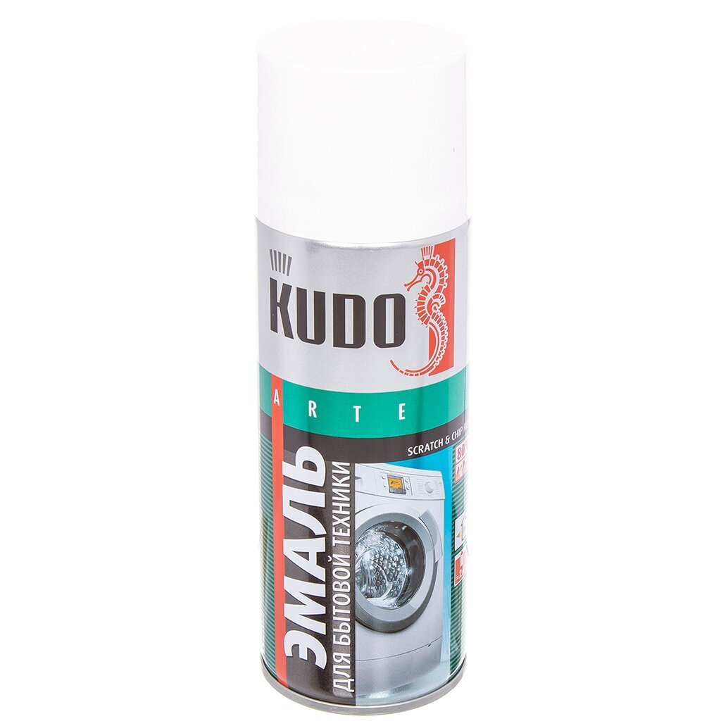 Эмаль для бытовой техники "KUDO", белая, спрей, 520мл
