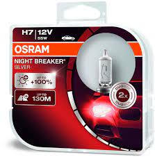 Автолампы H7 "Osram", Night Breaker Silver, +100%, 12V, 55W