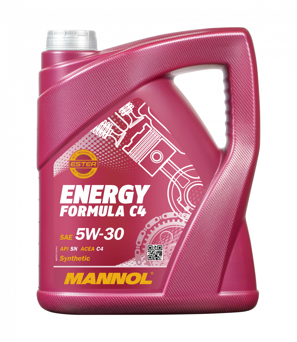 Масло моторное Mannol Energy Formula C4, 5w30, синтетика, 5л