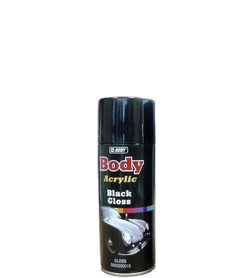 Краска "Body" BLACK GLOSS, черная, глянц, 400мл