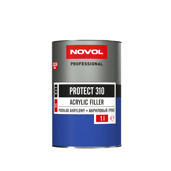 Грунт "Novol" 310 PROTECT HS 4+1, черный, без отвердителя H5520 0,25л, 1л