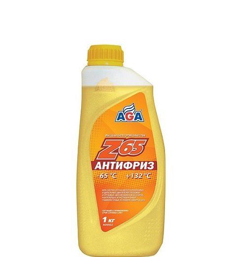 Антифриз готовый до -65С "AGA", желтый 946мл