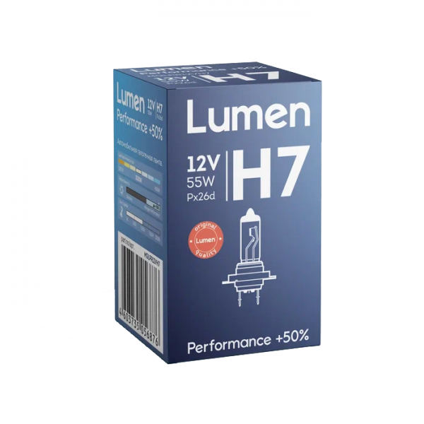 Автолампа H7 Lumen Performance +50% 12V-55W