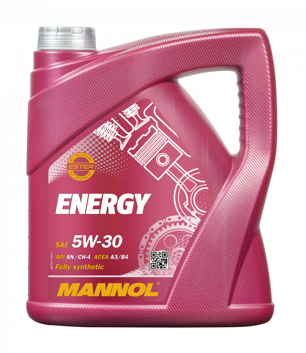Масло моторное Mannol Energy, 5w30, SL, синтетика, 4л