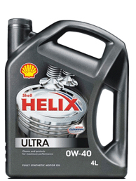 Масло моторное Shell Helix Ultra, 0W40, синтетика, 4л