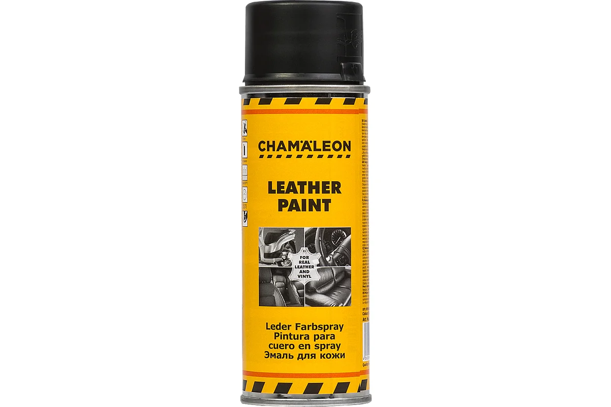 Краска для кожи "Chamaeleon", черная, матовая, 0,2л