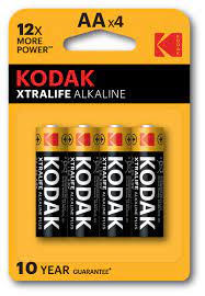 Батарейка AA "Kodak" XTRALIFE, алкалиновая, 4 шт