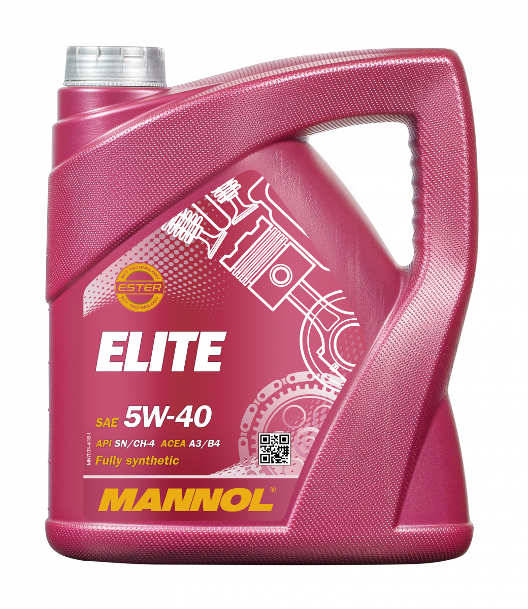 Масло моторное Mannol Elite, 5w40, синтетика, 4л