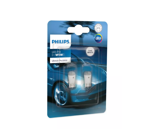 Светодиоды W5W "Philips" Ultinon Pro3000 LED, 12V, 6000K