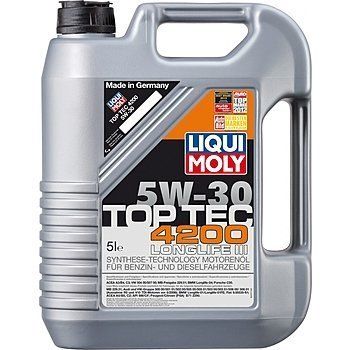 Масло моторное Liqui Moly, 5W30, Top Tec 4200, синтетика, 5л