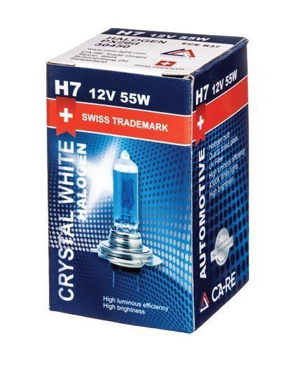Автолампа H7 "Ca-Re", Crystal White +60%, 55W