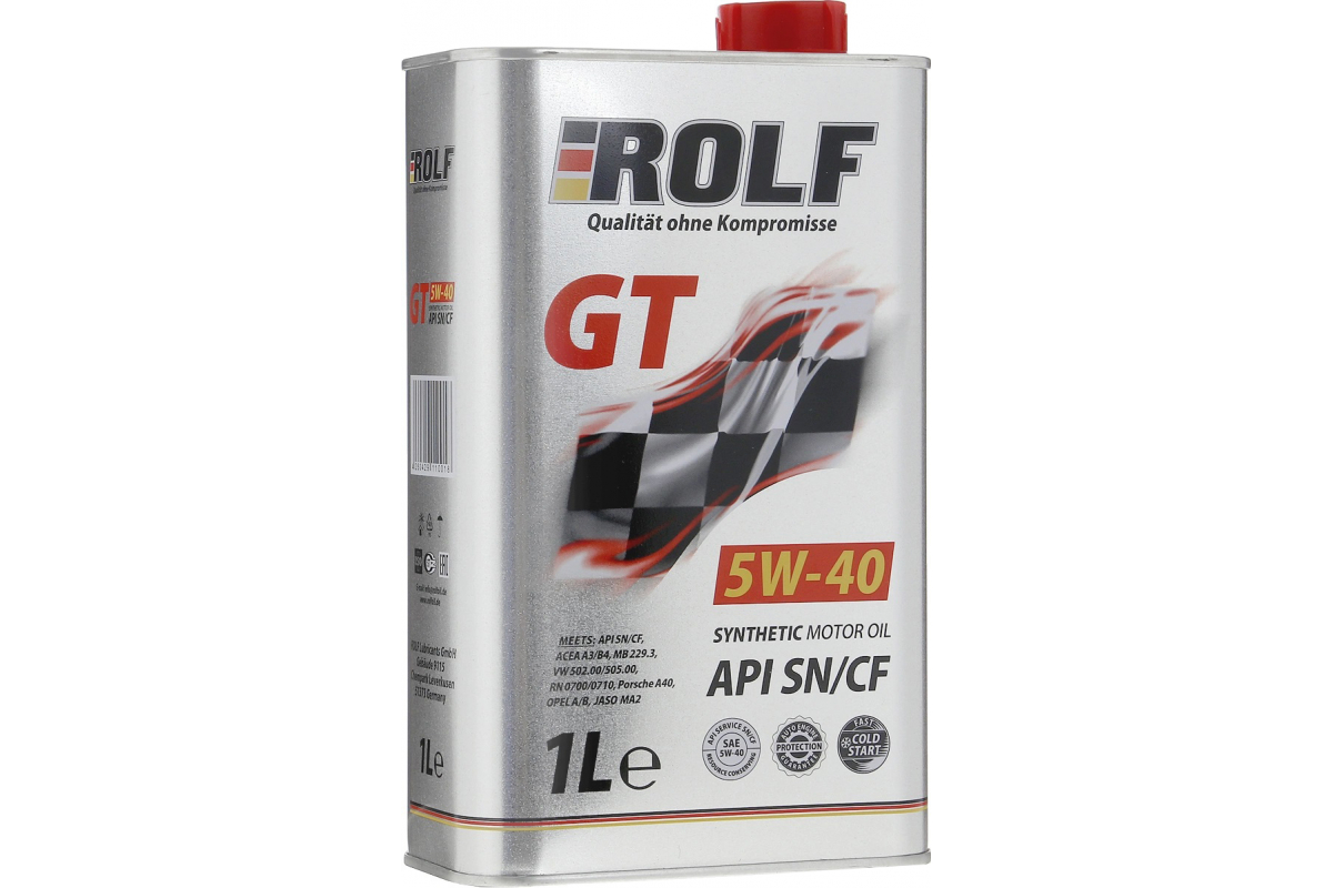 Масло моторное Rolf GT 5W40, SN/CF, синтетика, 1л