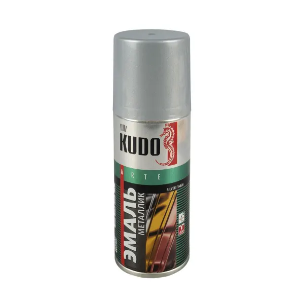 Краска универсальная "KUDO", серебро, спрей, 520мл