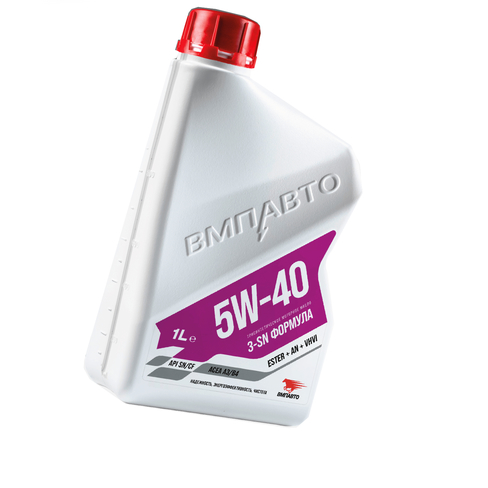 Масло моторное ВМП Авто, 5w40, A3/B4, SN/CF, 1л