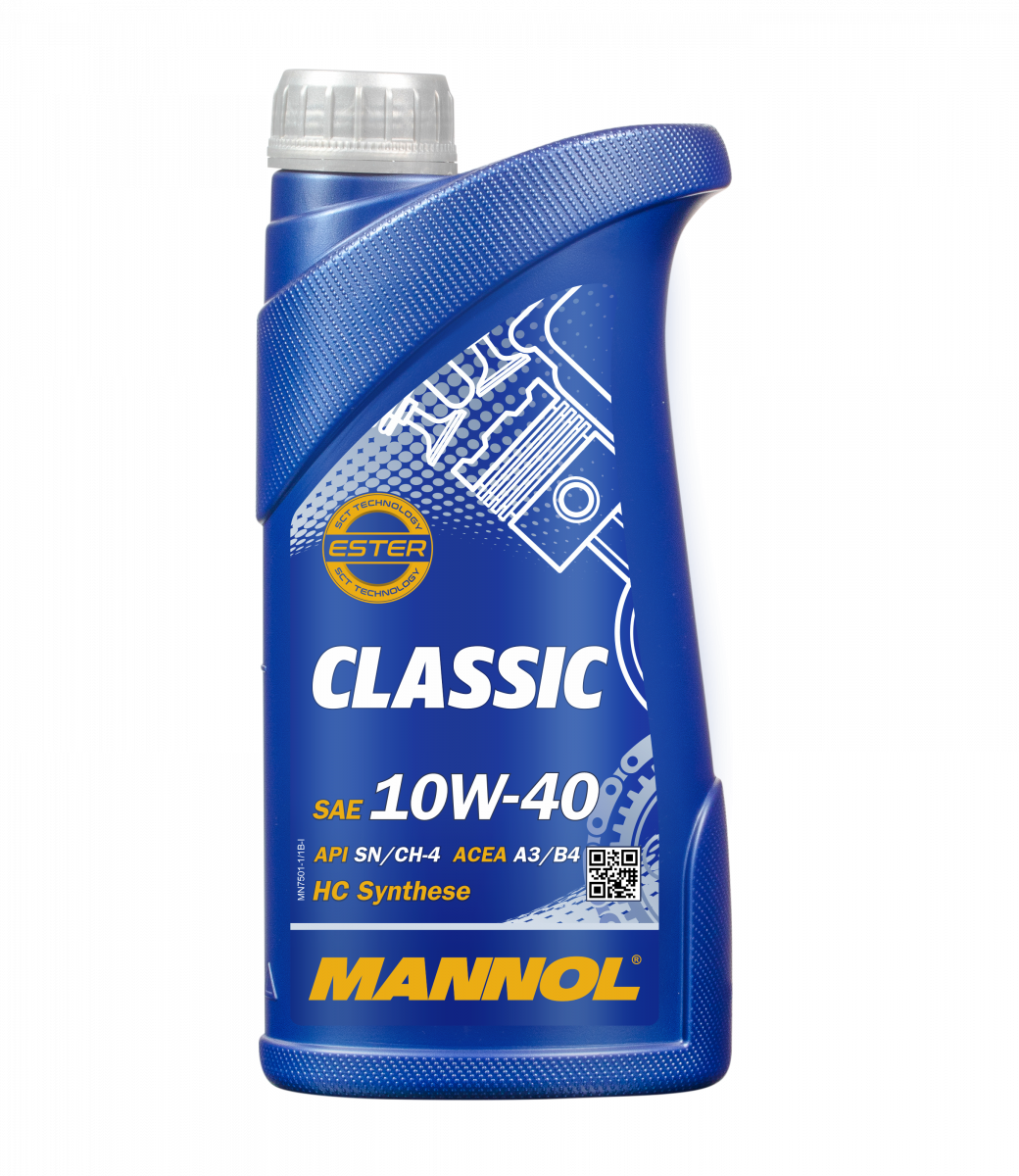 Масло моторное Mannol Classic, 10w40, полусинтетика, 1л
