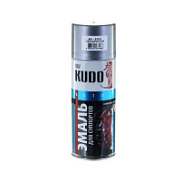 Эмаль "KUDO" для суппортов и тормозных барабанов, серебристая, 520мл