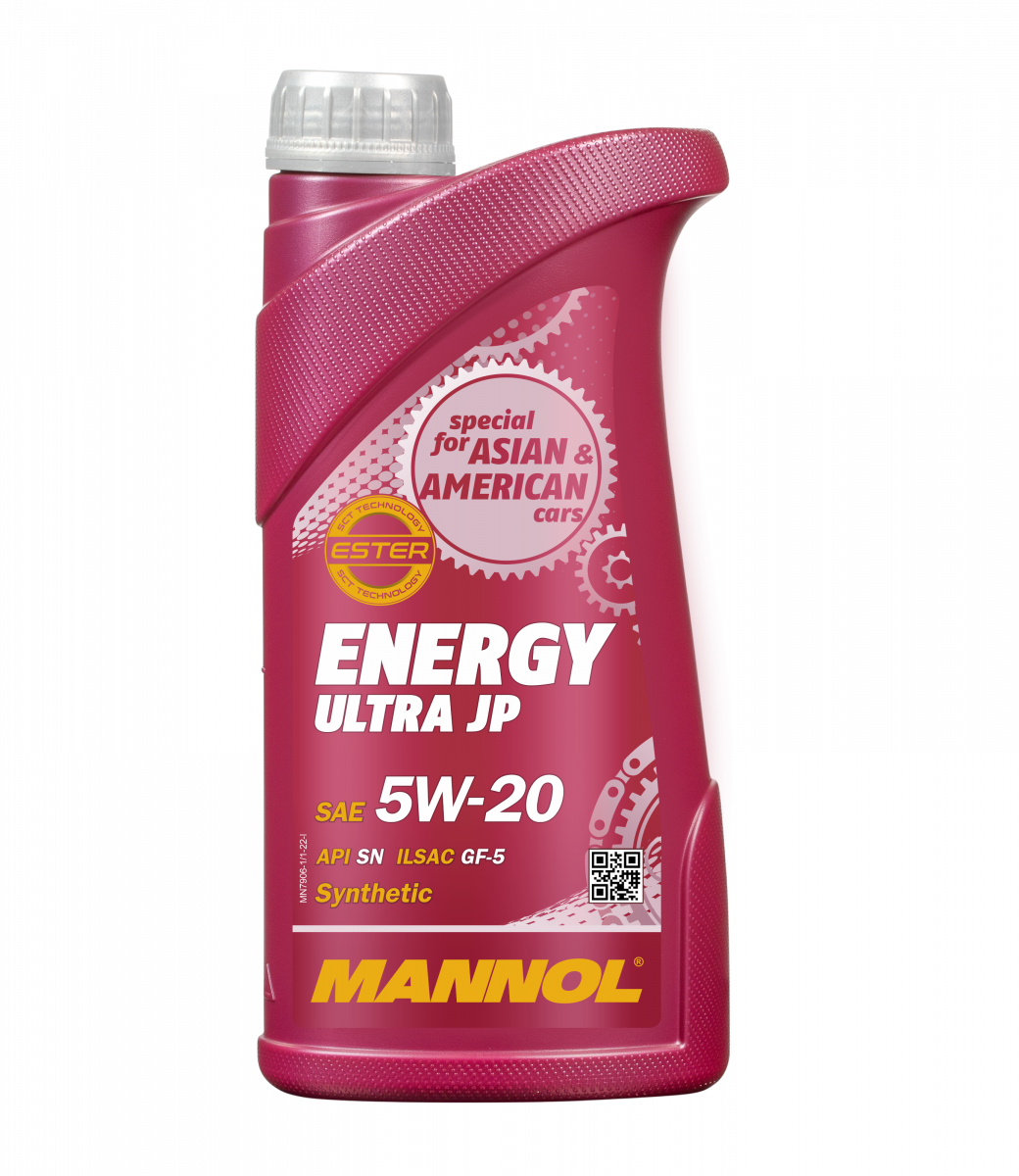 Масло моторное Mannol Energy Ultra JP, 5w20,  синтетика, 1л
