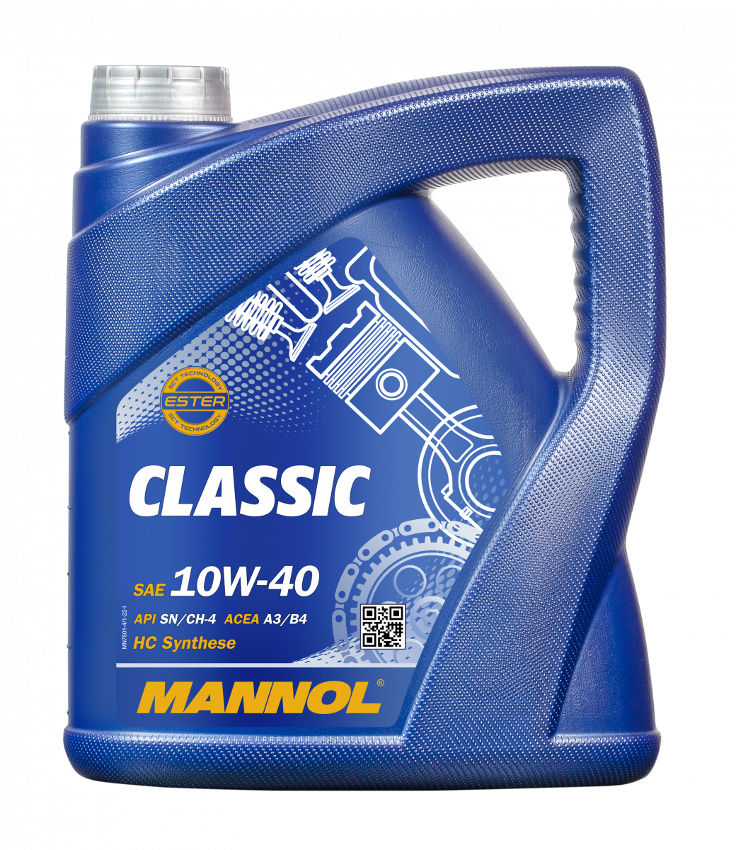 Масло моторное Mannol Classic, 10w40, полусинтетика, 4л