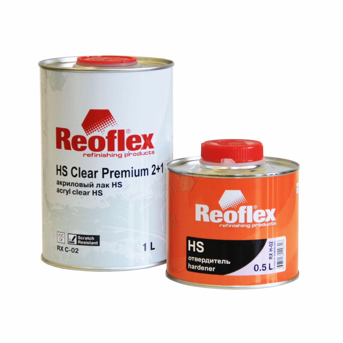 Лак "Reoflex" НS 2+1 2К Clear Premium, с отвердителем, 1л