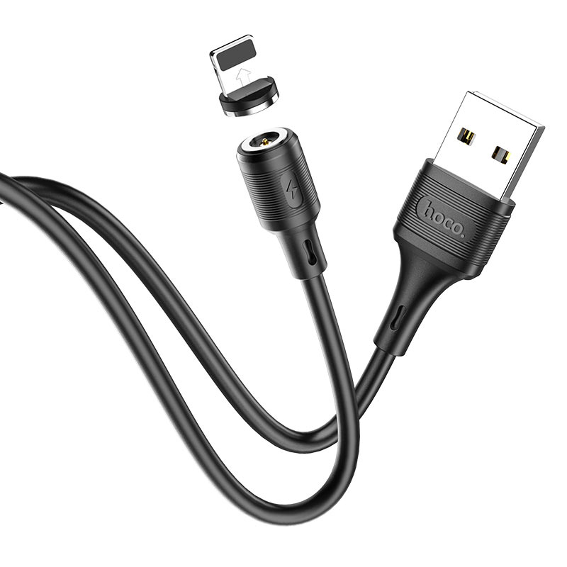 Кабель USB - Lightning "Hoco", магнит, 1м