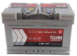 АКБ 75 а/ч "Fiamm" Titanium Pro, 730А, обратная полярность, низкий
