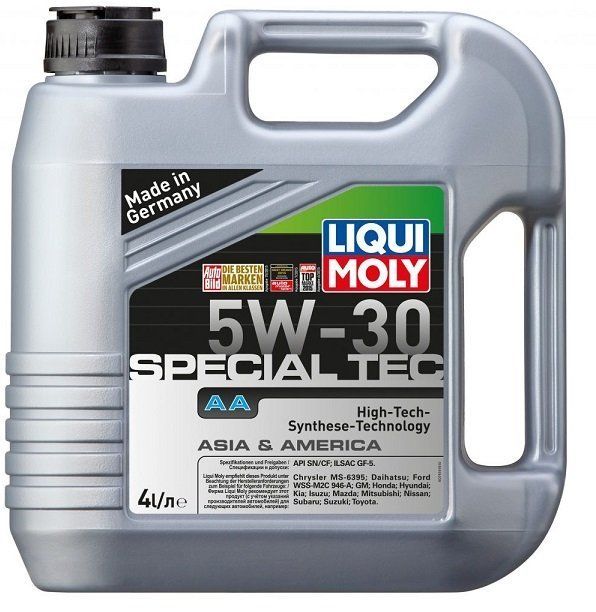 Масло моторное Liqui Moly, 5W30, Leichtlauf Special AA, синтетика, 4л