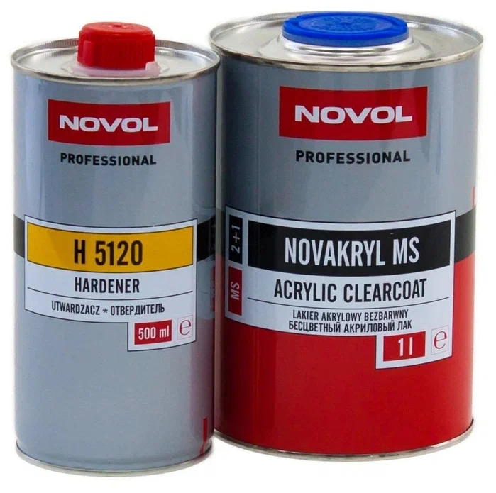 Лак "Novol" 2+1 HS, 1л, комлект с отвердителем