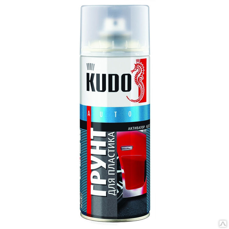 Грунт по пластику "KUDO", прозрачный, спрей, 520мл