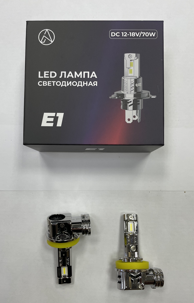 Комплект светодиодных ламп H11, E1-H11, Compakt, 12-18V, 35W, 6000K, 3800LM