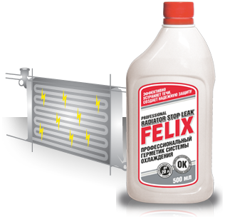 Герметик системы охлаждения "Felix", 500мл.
