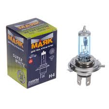 Автолампа H4 "Маяк" Super White, 12V, 60/55W