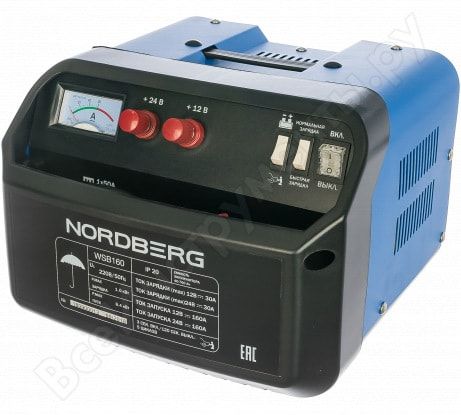Зарядно-пусковое устройство для АКБ "Nordberg" 12/24V, 160A