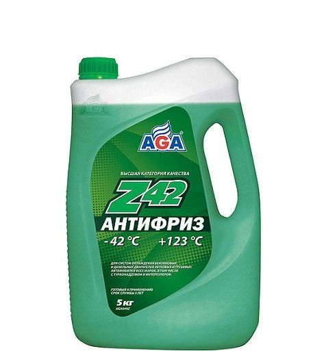 Антифриз готовый до -42С "AGA", зелёный 5л
