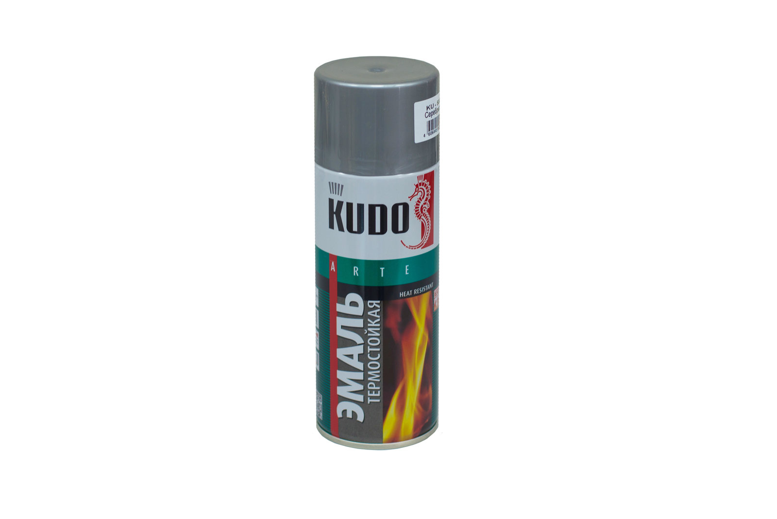 Краска "KUDO" термостойкая, серебро