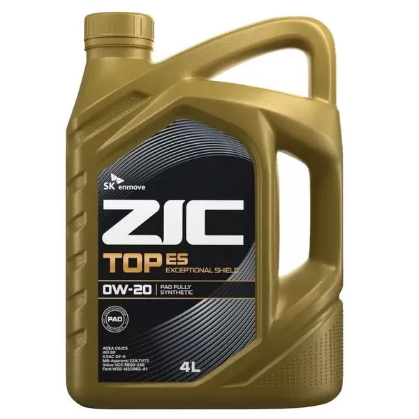 Масло моторное Zic TOP, ES, 0W20, 4л