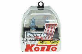 Автолампы H3 "Koito", Whitebeam, 12V, 55W, 4000K