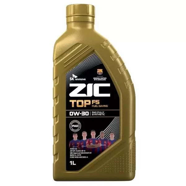 Масло моторное Zic TOP, FS, 0W30, 1л