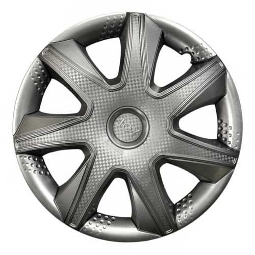 Колпаки R15 "Джой" карбон серебристо-чёрный