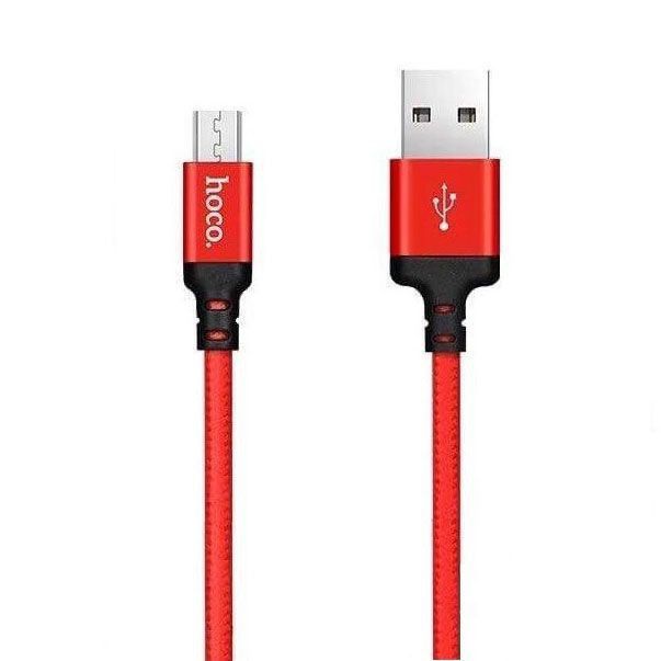 Кабель USB - Type-C "Hoco", 1м, черный/красный