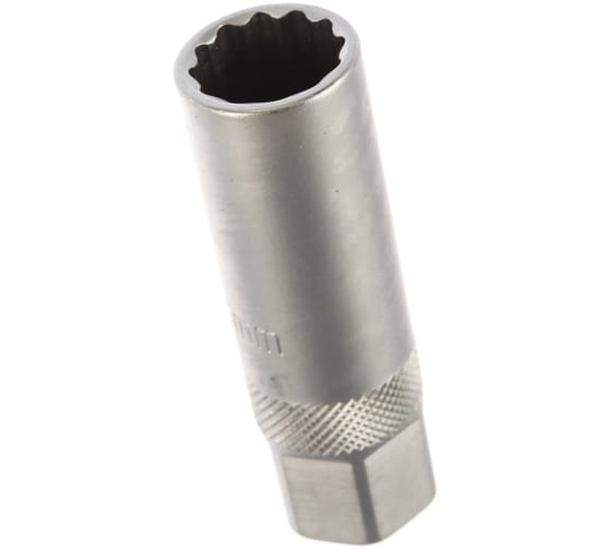 Головка свечная 3/8" 14 мм 12 гр. "АвтоДело" с резиновой вставкой