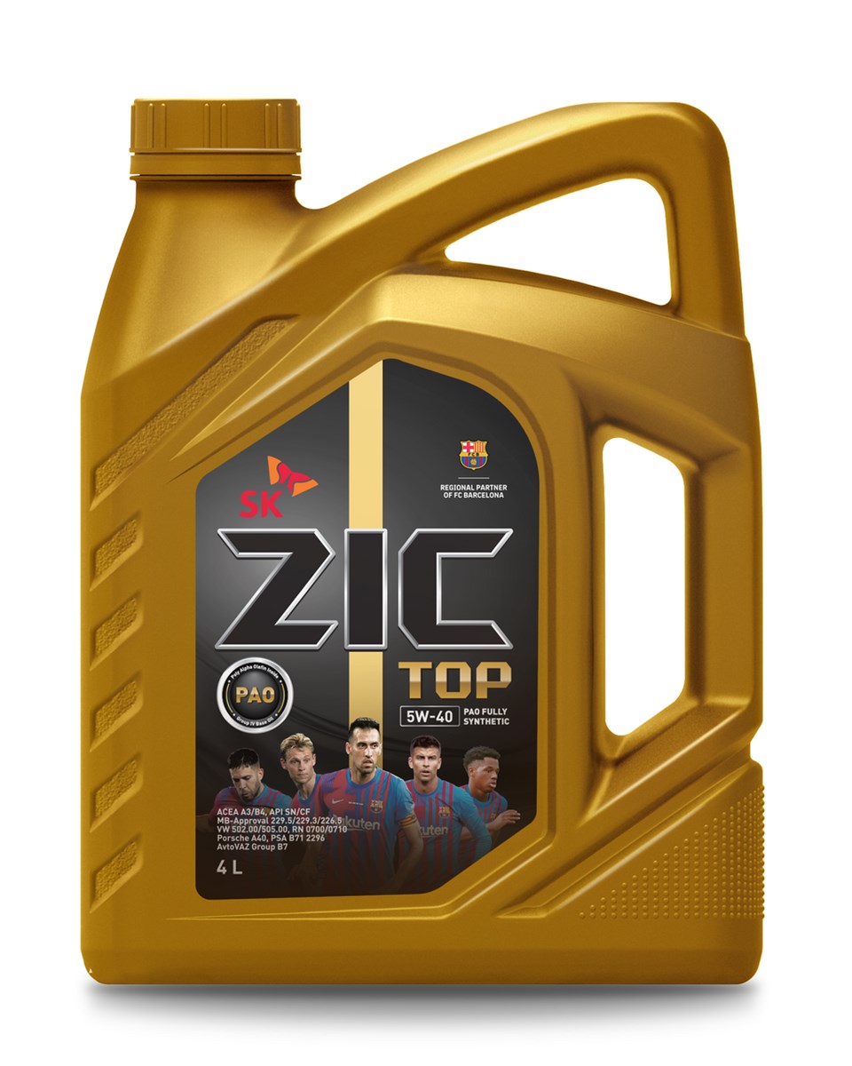 Масло моторное Zic TOP, 5W40, 4л