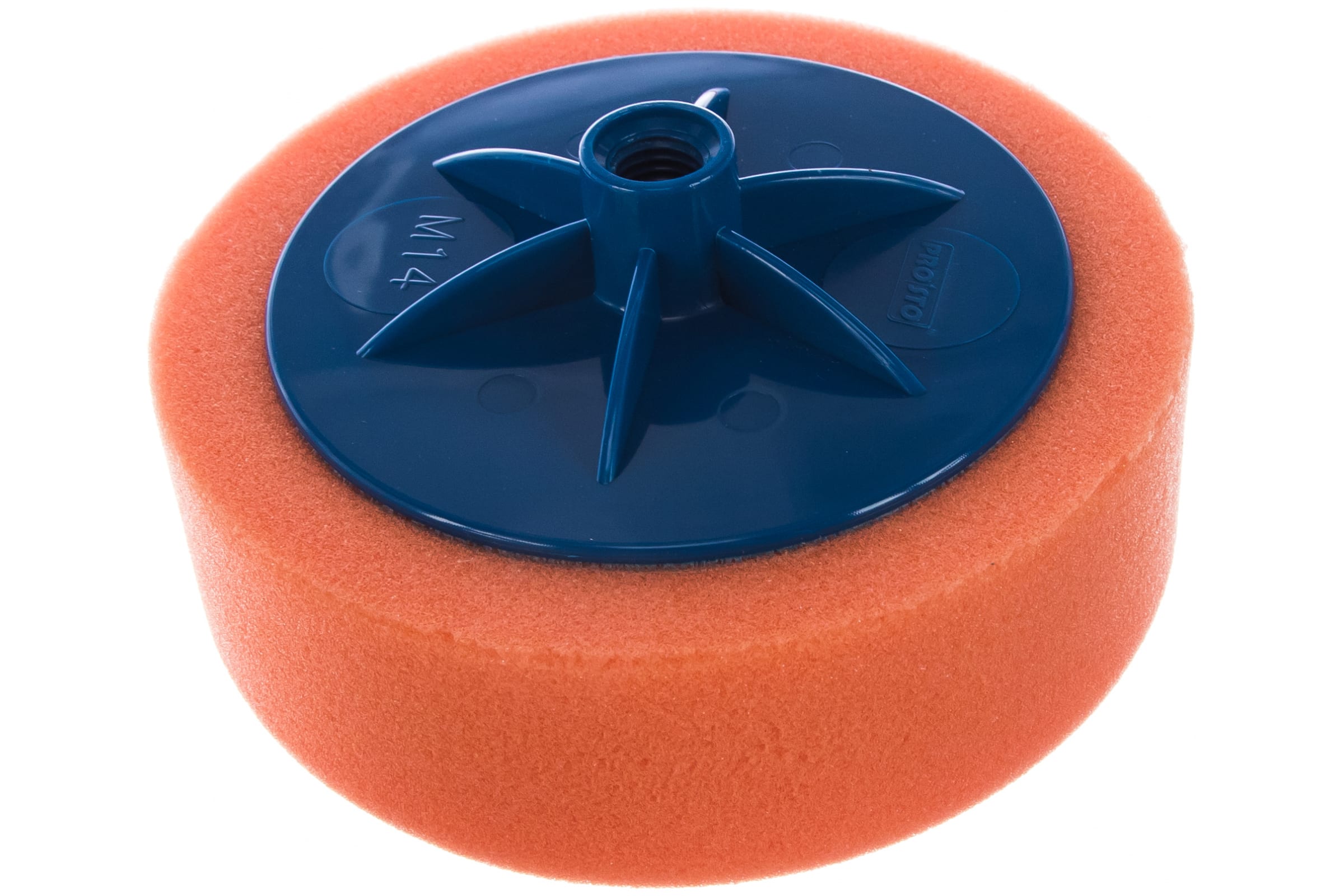 Полировальный круг "PRO.STO" на металл. резьбе, 150x50мм, оранжевый, средний