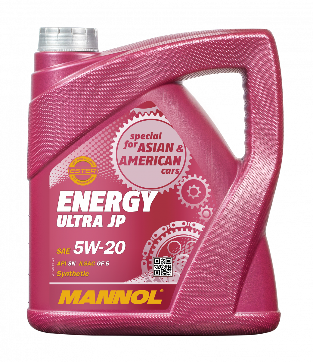Масло моторное Mannol Energy Ultra JP, 5w20,  синтетика, 4л