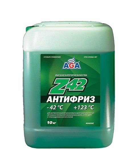 Антифриз готовый до -42С "AGA", зелёный 10л