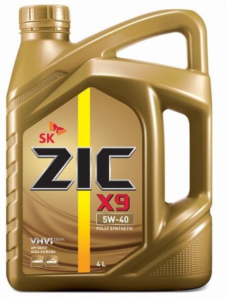 Масло моторное Zic X9, 5W40, синтетика, 4л
